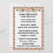 Elegant Invitation on Linen Stock Kaart (Achterkant)