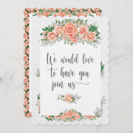 Elegant Invitation on Linen Stock Kaart