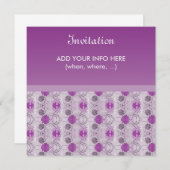 Elegant Invitation - Raiselin paars Kaart (Voorkant / Achterkant)