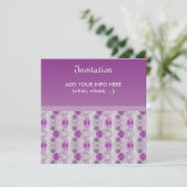 Elegant Invitation - Raiselin paars Kaart (Staand voorkant)