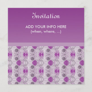 Elegant Invitation - Raiselin paars Kaart