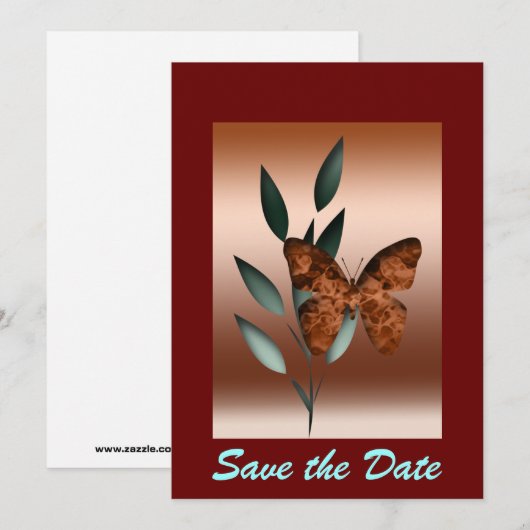 Elegant Invitation Save The Date (Voorkant / Achterkant)