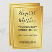 Elegant Invitation Sjabloon Gold Heart Speckles (Voorkant / Achterkant)