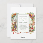 Elegant Invitation to dinner in Florence Italy Feestdagenkaart (Achterkant)