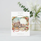 Elegant Invitation to dinner in Florence Italy Feestdagenkaart (Staand voorkant)