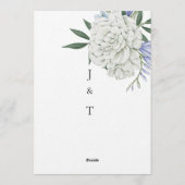 Elegant Invitation with One Big White Rose | Minim Kaart (Achterkant)