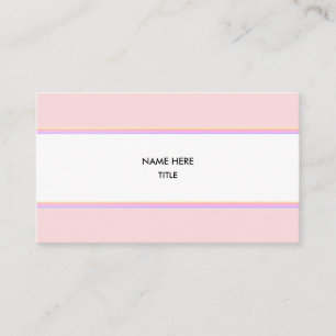 Elegant Ipanema Roze strips op wit Visitekaartje