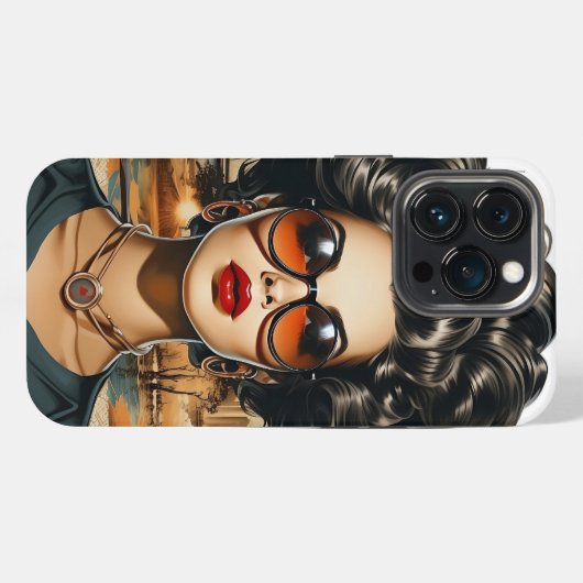 Elegant iPhone Hoesje met Vrouw Design iPhone 13 Pro Hoesje (Achterkant horizontaal)