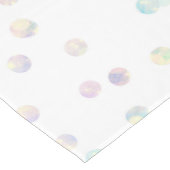 Elegant Iridescent Glitter Stippen White Design Medium Tafelloper (Hoek)