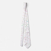 Elegant Iridescent Glitter Stippen White Design Stropdas (Achterkant)