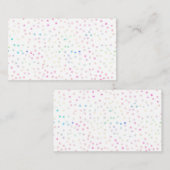 Elegant Iridescent Glitter Stippen White Design Visitekaartje (Voorkant / Achterkant)