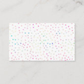 Elegant Iridescent Glitter Stippen White Design Visitekaartje (Voorkant)