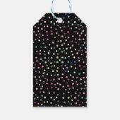 Elegant Iridescent Glitter Stippen - Zwart design Cadeaulabel (Achterkant)