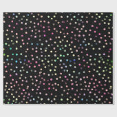 Elegant Iridescent Glitter Stippen - Zwart design Cadeaupapier (Vlak)