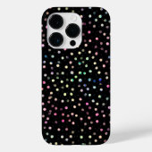 Elegant Iridescent Glitter Stippen - Zwart design Case-Mate iPhone Case (Achterkant)
