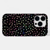 Elegant Iridescent Glitter Stippen - Zwart design Case-Mate iPhone Case (Achterkant (horizontaal))