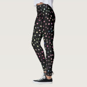 Elegant Iridescent Glitter Stippen - Zwart design Leggings (Links)