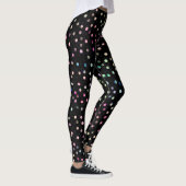 Elegant Iridescent Glitter Stippen - Zwart design Leggings (Rechts)