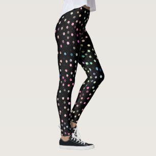 Elegant Iridescent Glitter Stippen - Zwart design Leggings