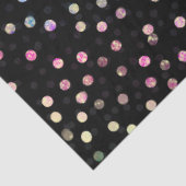 Elegant Iridescent Glitter Stippen - Zwart design Tissuepapier (Detail)