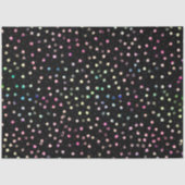 Elegant Iridescent Glitter Stippen - Zwart design Tissuepapier (Voorkant)