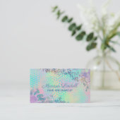 Elegant Iridescent Glitter Visitekaartje (Staand voorkant)
