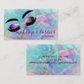 Elegant Iridescent Opal Glitter Lashes, Makeup Visitekaartje (Voorkant / Achterkant)