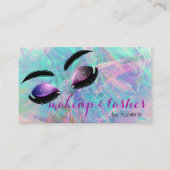 Elegant Iridescent Opal Glitter Lashes, Makeup Visitekaartje (Voorkant)