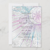 Elegant Iridescent Sun Moon Mandala Silver Design Kaart (Voorkant)