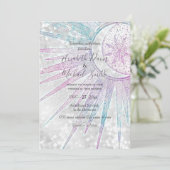 Elegant Iridescent Sun Moon Mandala Silver Design Kaart (Staand voorkant)