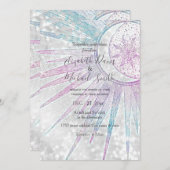 Elegant Iridescent Sun Moon Mandala Silver Design Kaart (Voorkant / Achterkant)