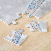 Elegant Iridescent Sun Moon Mandala Silver Design Legpuzzel (Zijkant)