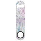 Elegant Iridescent Sun Moon Mandala Silver Design Speed Flessenopener (Voorkant)