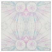 Elegant Iridescent Sun Moon Mandala Silver Design Stof (Swatch)