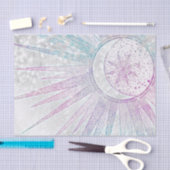 Elegant Iridescent Sun Moon Mandala Silver Design Tissuepapier (Craft)