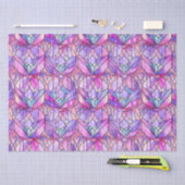 Elegant Iridiscerende Roze Nep Gebrandschilderd Gl Tissuepapier (Craft)