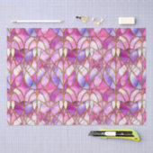 Elegant Iridiscerende Roze Nep Gebrandschilderd Gl Tissuepapier (Craft)