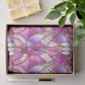 Elegant Iridiscerende Roze Nep Gebrandschilderd Gl Tissuepapier (Geschenk)