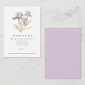 Elegant Iris Baby shower Luier Raffle Informatiekaartje (Voorkant / Achterkant)