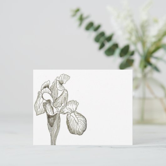 Elegant Iris Briefkaart (Staand voorkant)