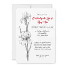 Elegant Iris "Celebrating the Life" Funeral