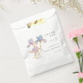 Elegant Iris Floral Baby shower Bedankzakje (Gezegeld)