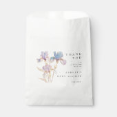 Elegant Iris Floral Baby shower Bedankzakje (Voorkant)