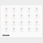 Elegant Iris Floral Baby shower Ronde Sticker (Vel)