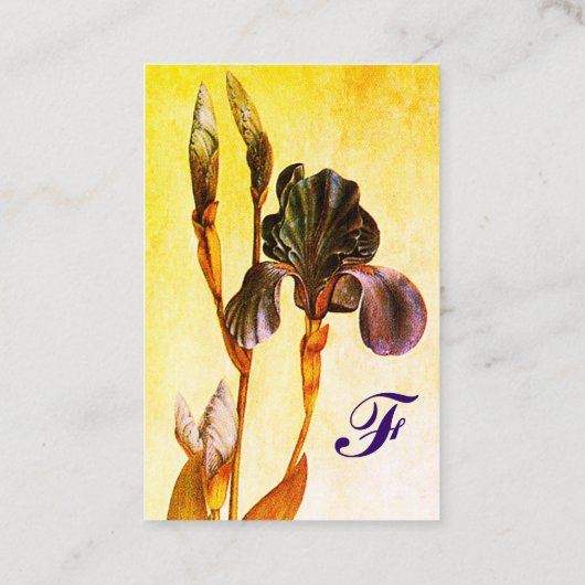 ELEGANT IRIS-monogram Visitekaartje (Achterkant)