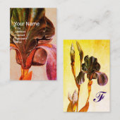 ELEGANT IRIS-monogram Visitekaartje (Voorkant / Achterkant)
