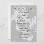 Elegant Iris Pair Floral Wedding Invitation Kaart (Voorkant)