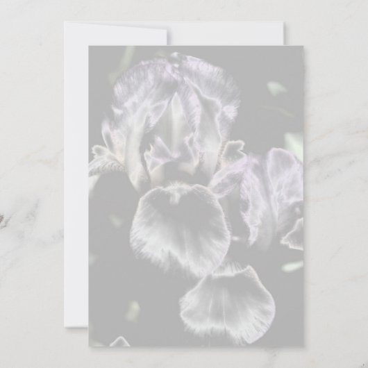 Elegant Iris Pair Floral Wedding Invitation Kaart (Achterkant)