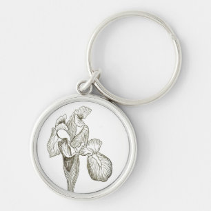 Elegant Iris Sleutelhanger