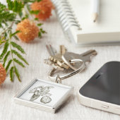 Elegant Iris Sleutelhanger (Zijkant)